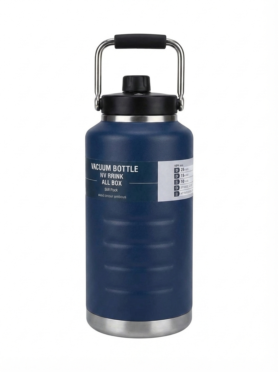 Kitchen Mart Insulated Stainless Steel Vacuum Water Bottle 2100ml | Double Wall 18/8 Steel | Hot 12 Hrs & Cold 12 Hrs | MagCap Dock Lid | BPA Free | Outdoor Ice Bucket Jug for Travel, Gym, Office & Home