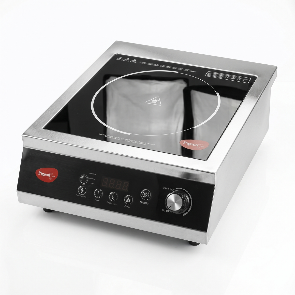Pigeon 3500W infrared cooktop compatible with all flat-bottom cookware for Indian kitchens
