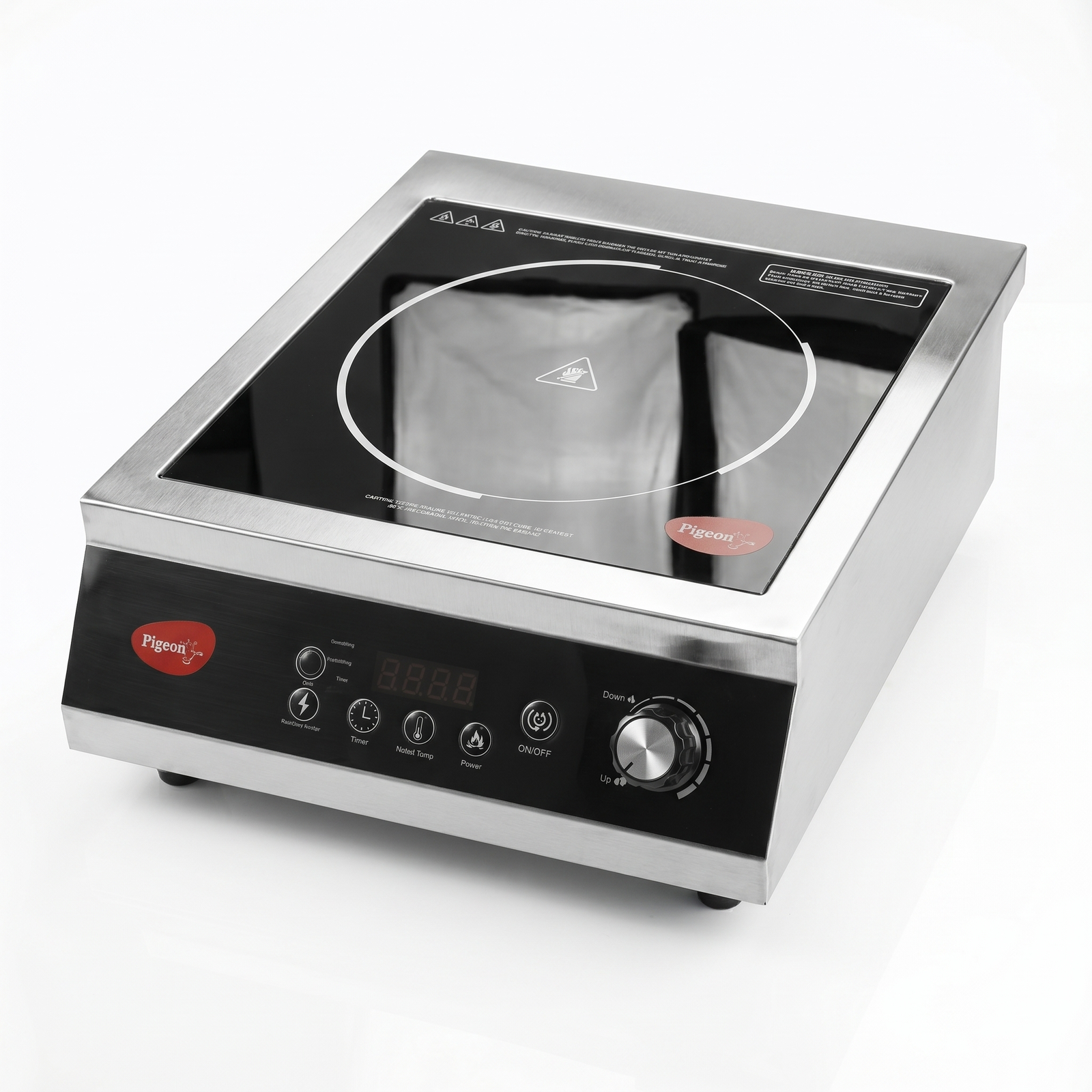 Pigeon 3500W infrared cooktop compatible with all flat-bottom cookware for Indian kitchens