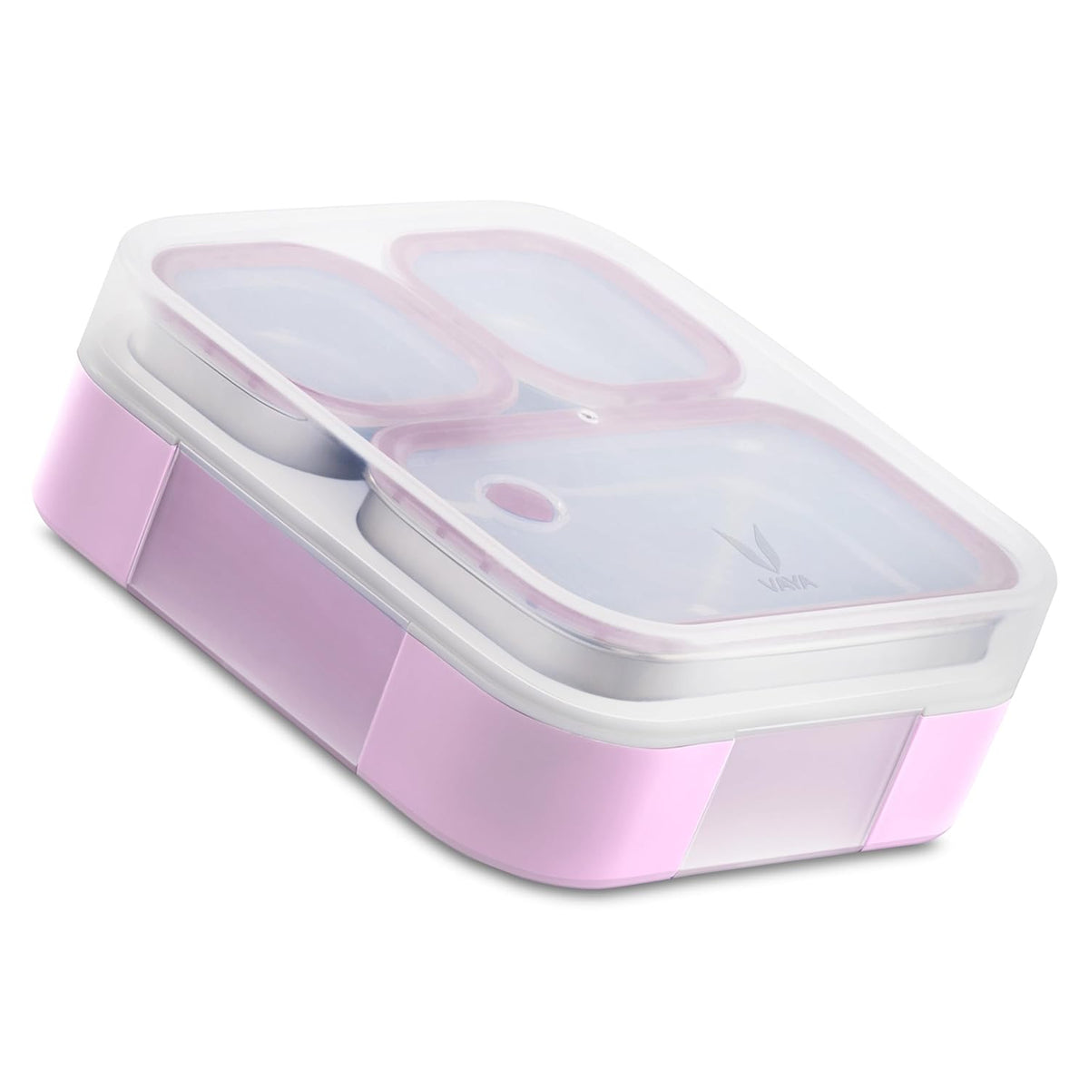 VAYA TYDBYT Stainless Steel Bento Lunch Box with 3 Leakproof Compartments – Perfect for Kids, Office & School