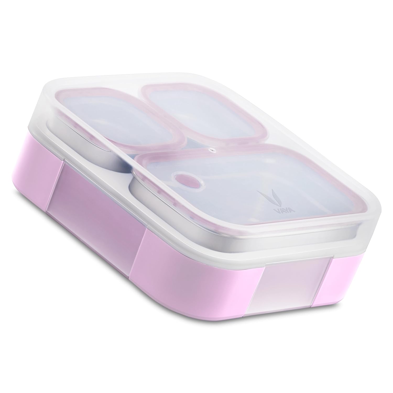 VAYA TYDBYT Stainless Steel Bento Lunch Box with 3 Leakproof Compartments – Perfect for Kids, Office & School