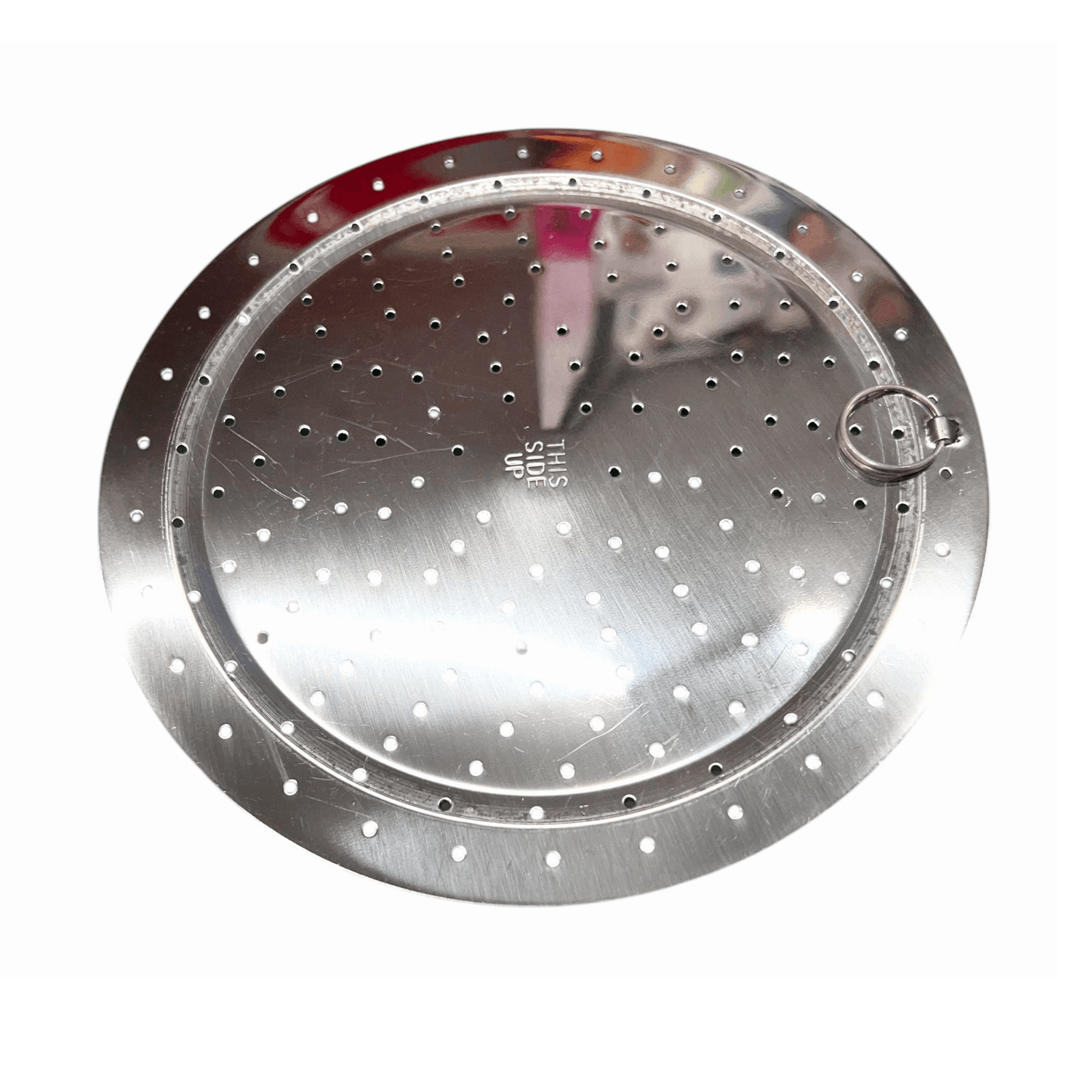 Panasonic stainless steel bottom cooking rice plate with holes, designed for 1L or 1.8L rice cookers, durable and easy to clean.