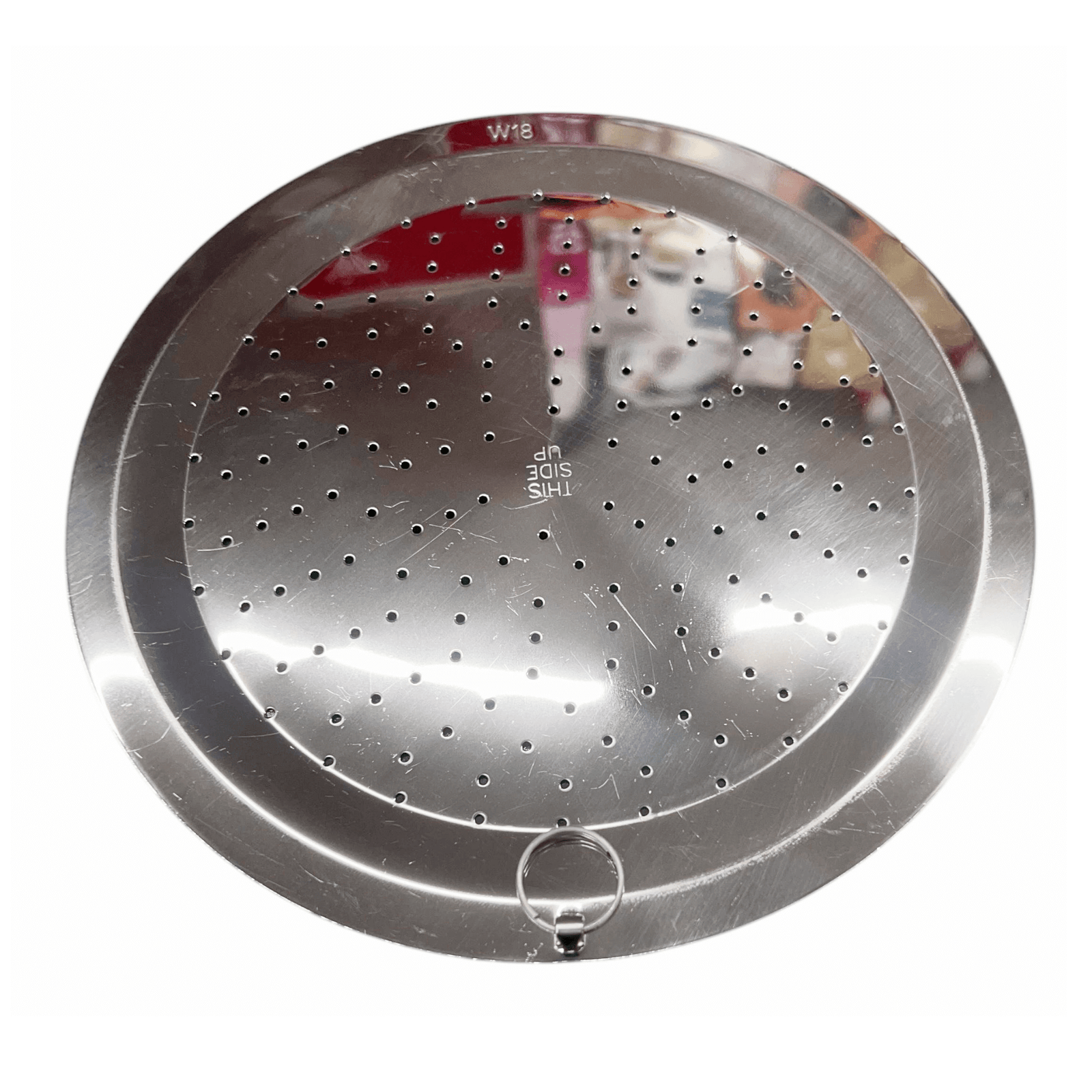 Panasonic stainless steel rice cooking plate with holes for even heat distribution and easy cleaning, compatible with 1L and 1.8L rice cookers.