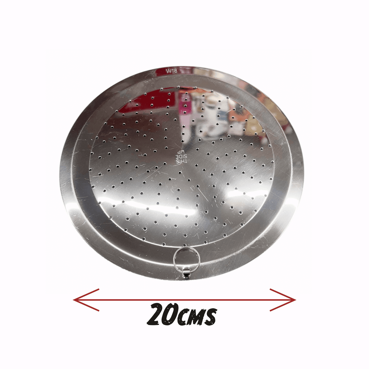 Panasonic stainless steel cooking rice plate with holes, 20cm diameter, compatible with rice cookers for even cooking.