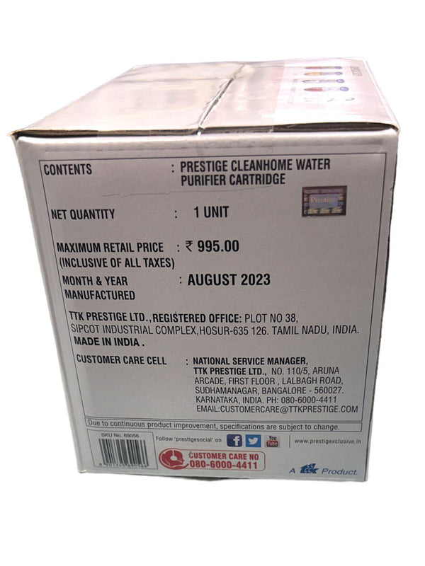 Home / Products / Prestige Water Purifier Cartridge 1500 Liters