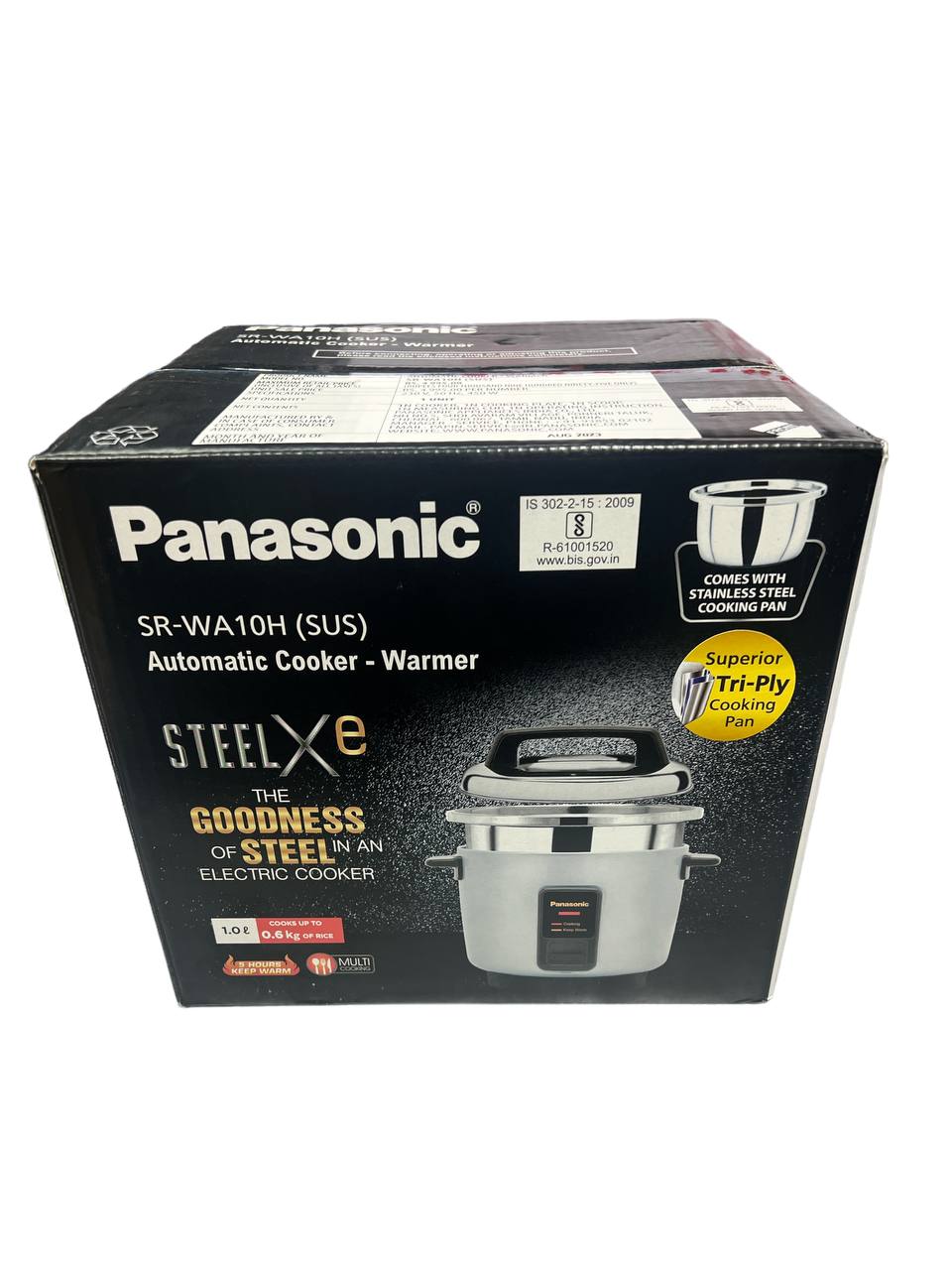 Sus Rice Cooker Panasonic SR-WA10H (SUS) - Premium Triply Stainless Steel Rice Cooker ...