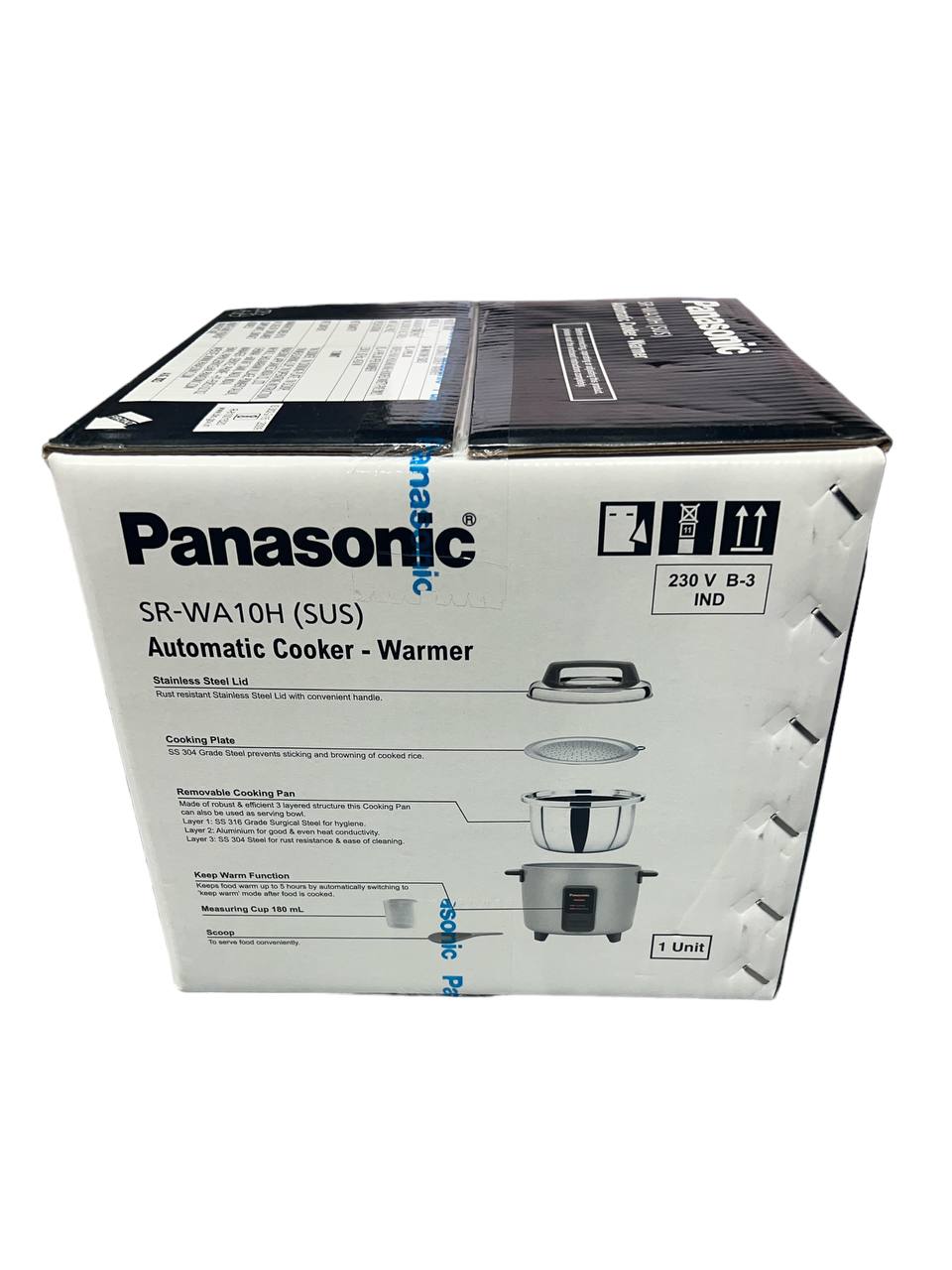 Sus Rice Cooker Panasonic SR-WA10H (SUS) - Premium Triply Stainless Steel Rice Cooker ...