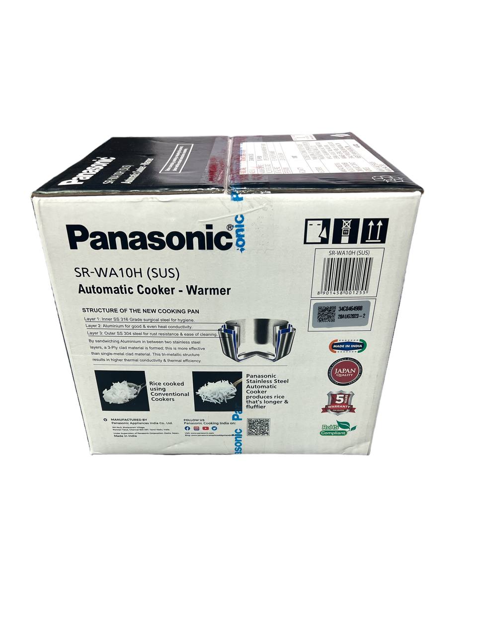 Sus Rice Cooker Panasonic SR-WA10H (SUS) - Premium Triply Stainless Steel Rice Cooker ...