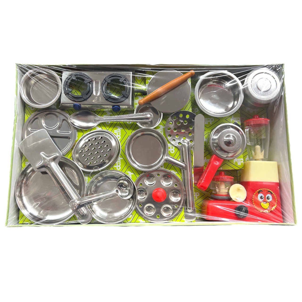 stainless steel toy kitchen set
