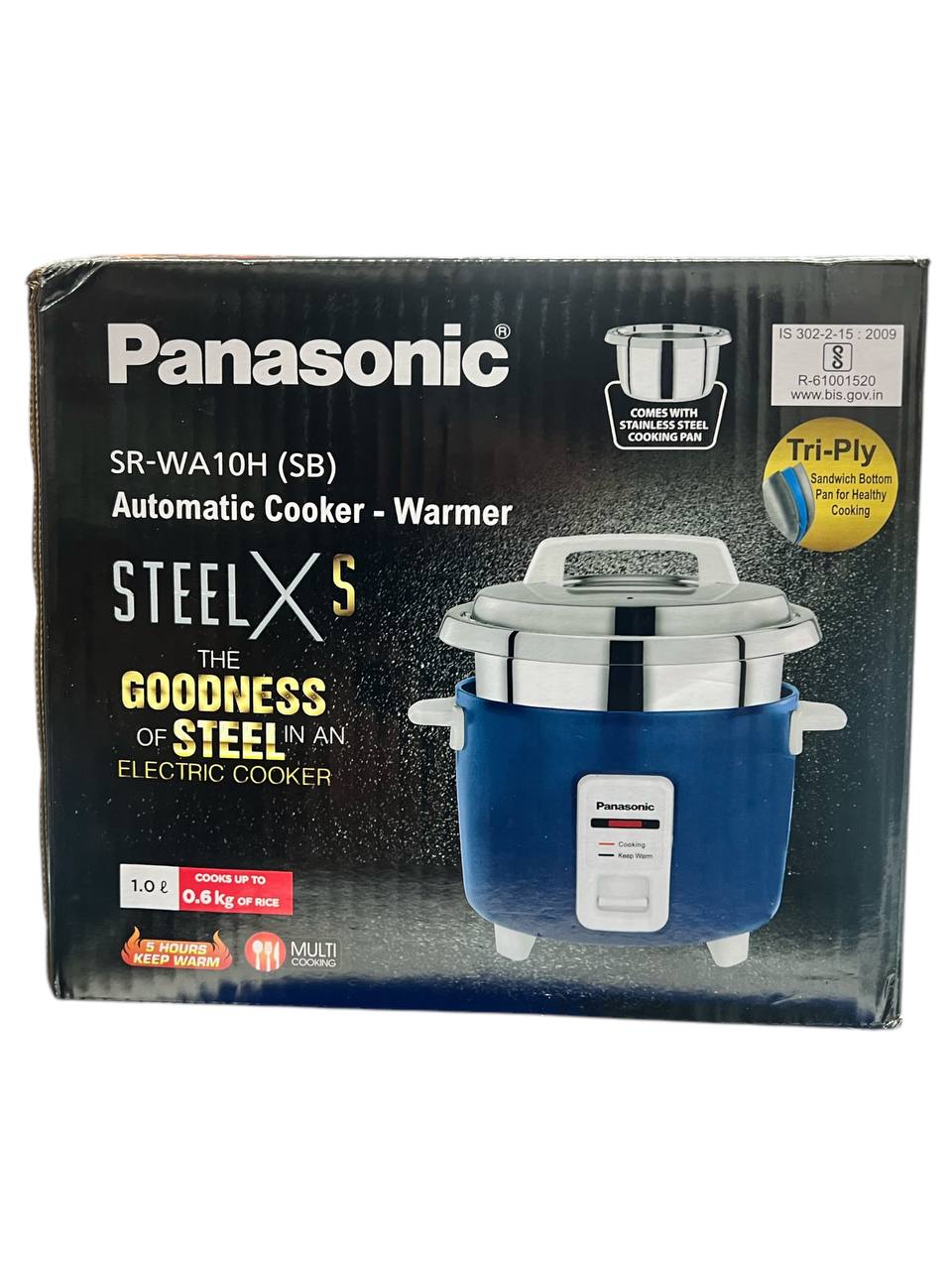 Panasonic SR-WA10H (SB) Automatic Rice Cooker - Sandwich Bottom Stainless Steel Inner Pot