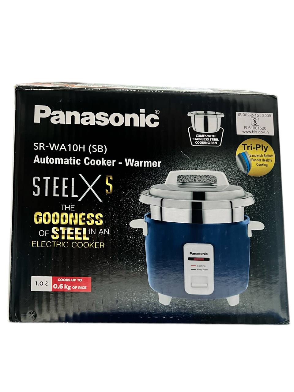 Panasonic SR-WA10H (SB) Automatic Rice Cooker - Sandwich Bottom Stainless Steel Inner Pot