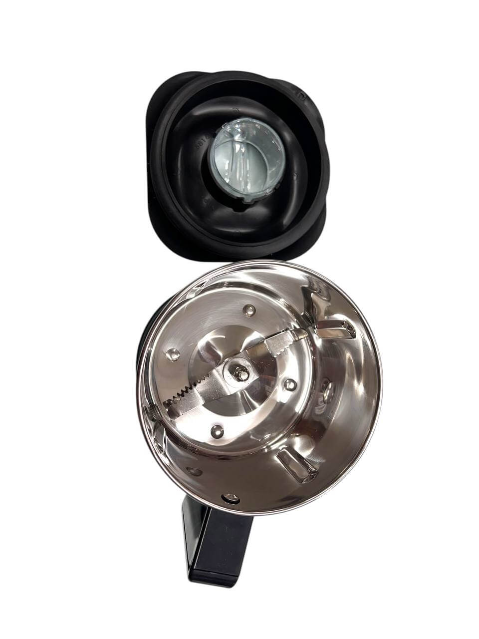 Ultra Replacement Stainless Steel Jar for Ultra Mixer Grinder with serrated blades and lid, ideal for spices and chutneys.