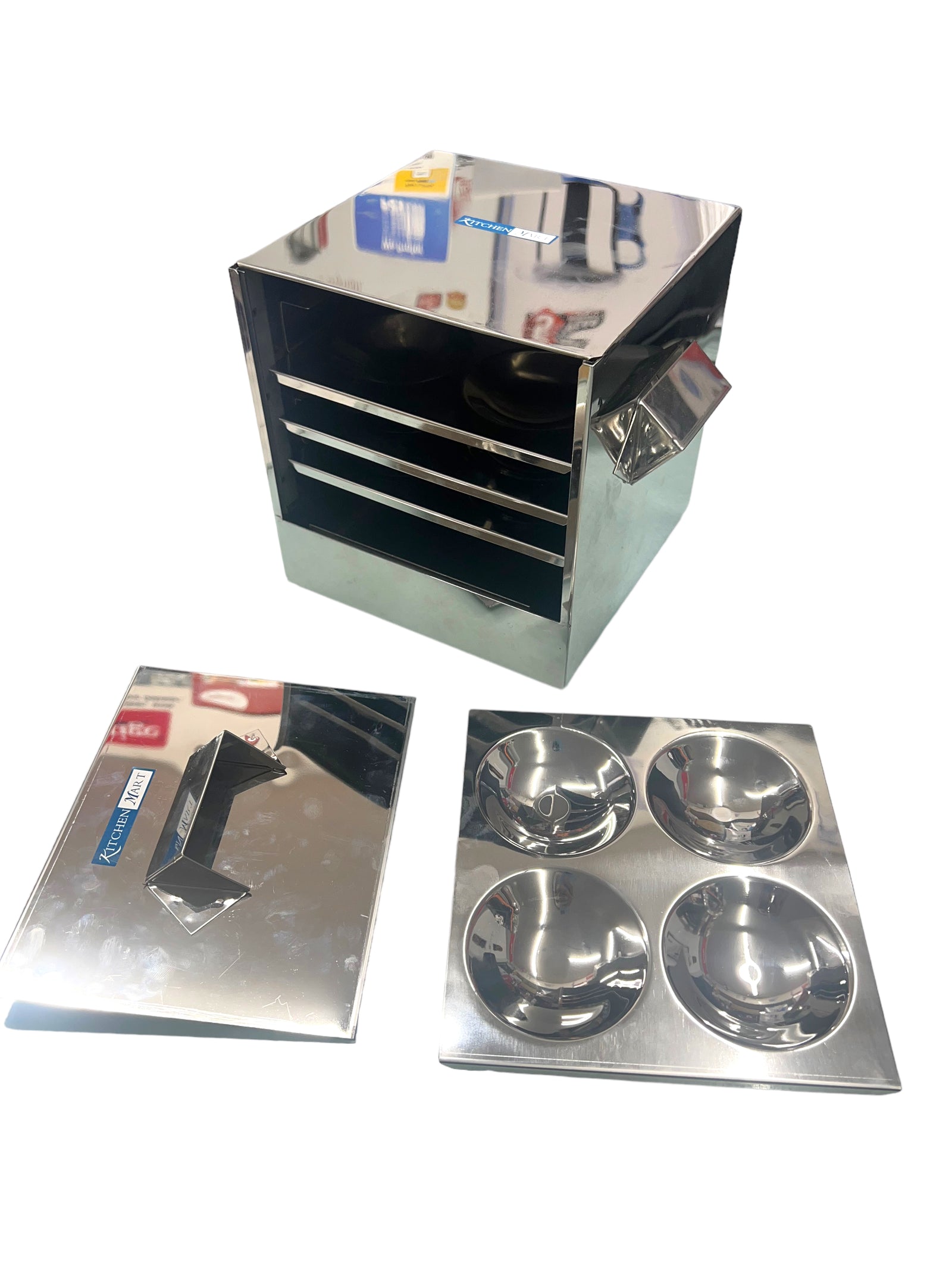Kitchen mart Premium Stainless Steel Box Type Idly Cooker - Perfectly Steamed Idlis Every Time!