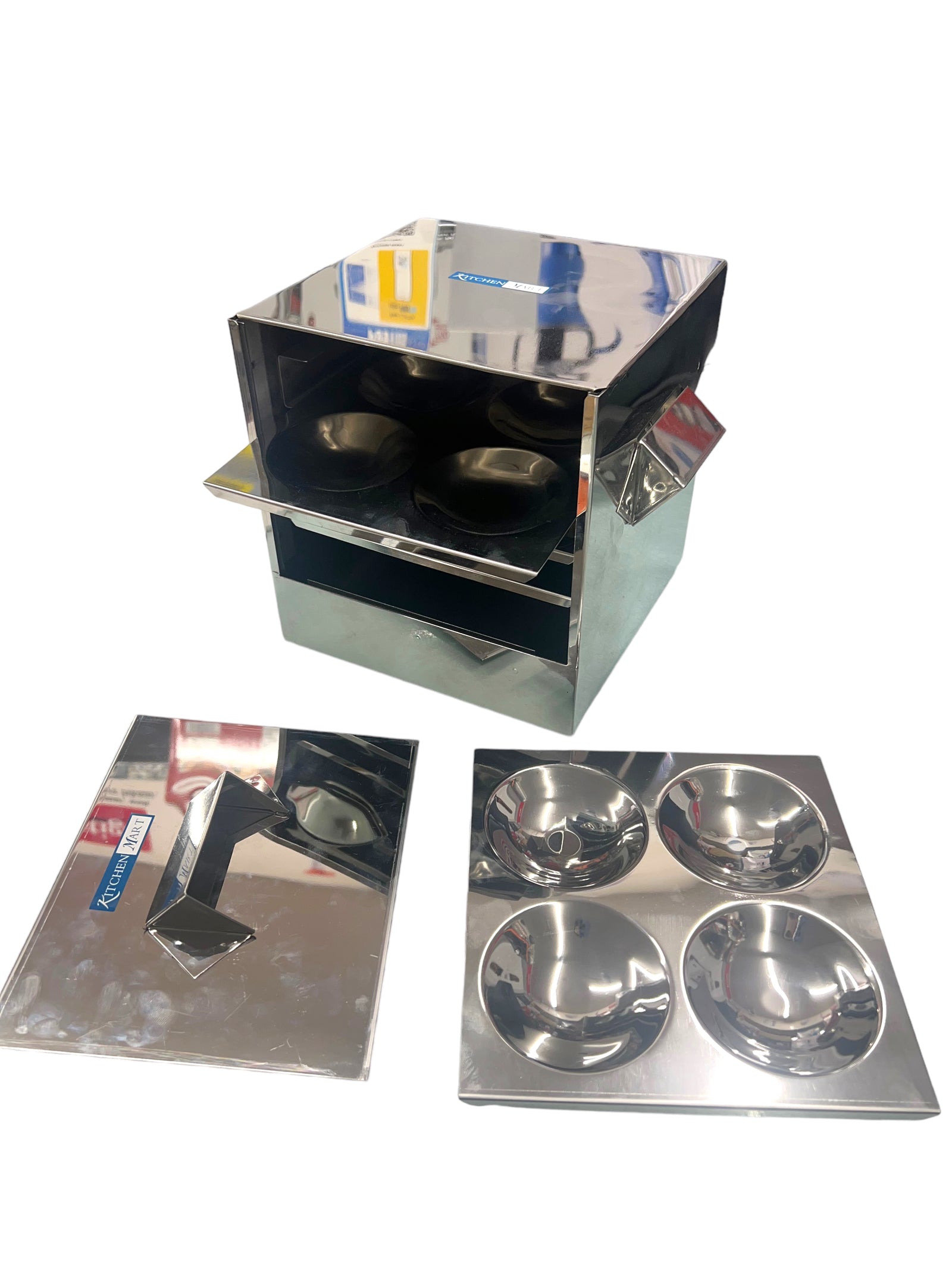 Kitchen mart Premium Stainless Steel Box Type Idly Cooker - Perfectly Steamed Idlis Every Time!