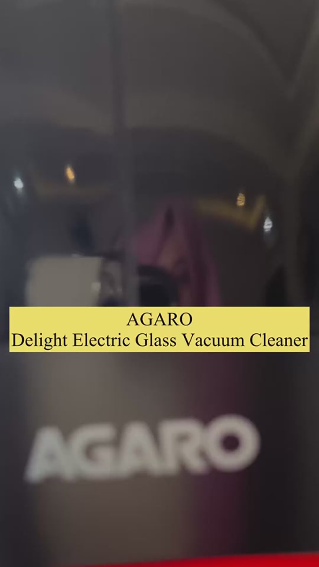 AGARO Delite Cordless Electric Glass Vacuum Cleaner, 28 cm Blade, 360 ml Spray Bottle, 200 ml Dirty Water Tank, 25 Min Runtime, Red & Black