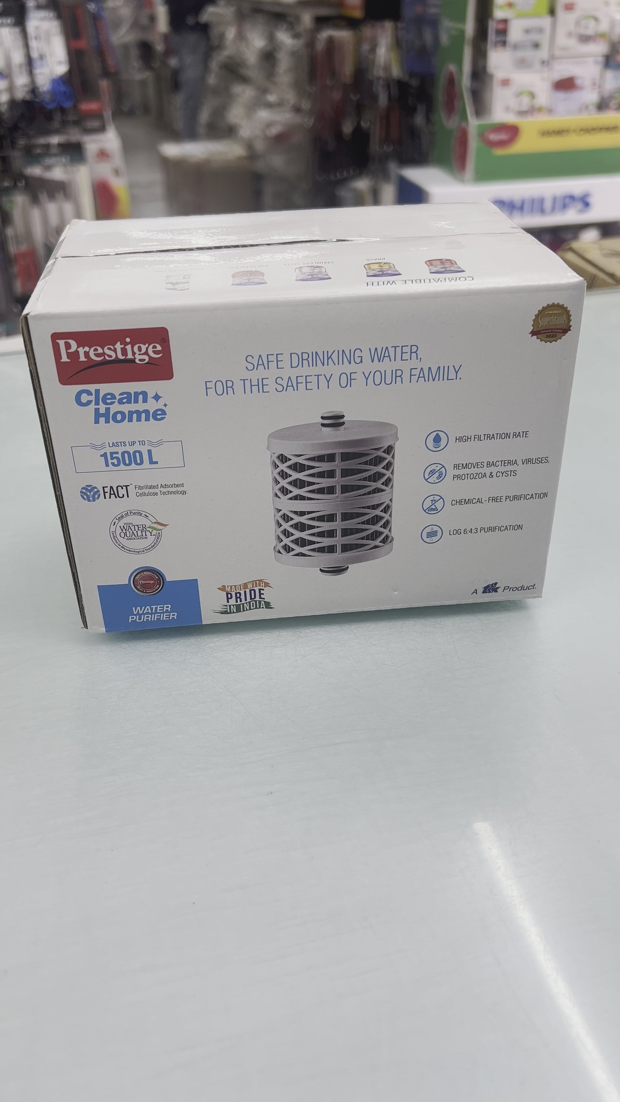 Prestige Water Purifier Cartridge 1500 Liters purification capacity