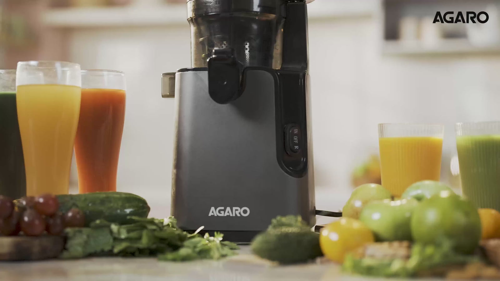 AGARO Regal Cold Press Slow Juicer 250W with Wide 5.8" Chute | 65 RPM