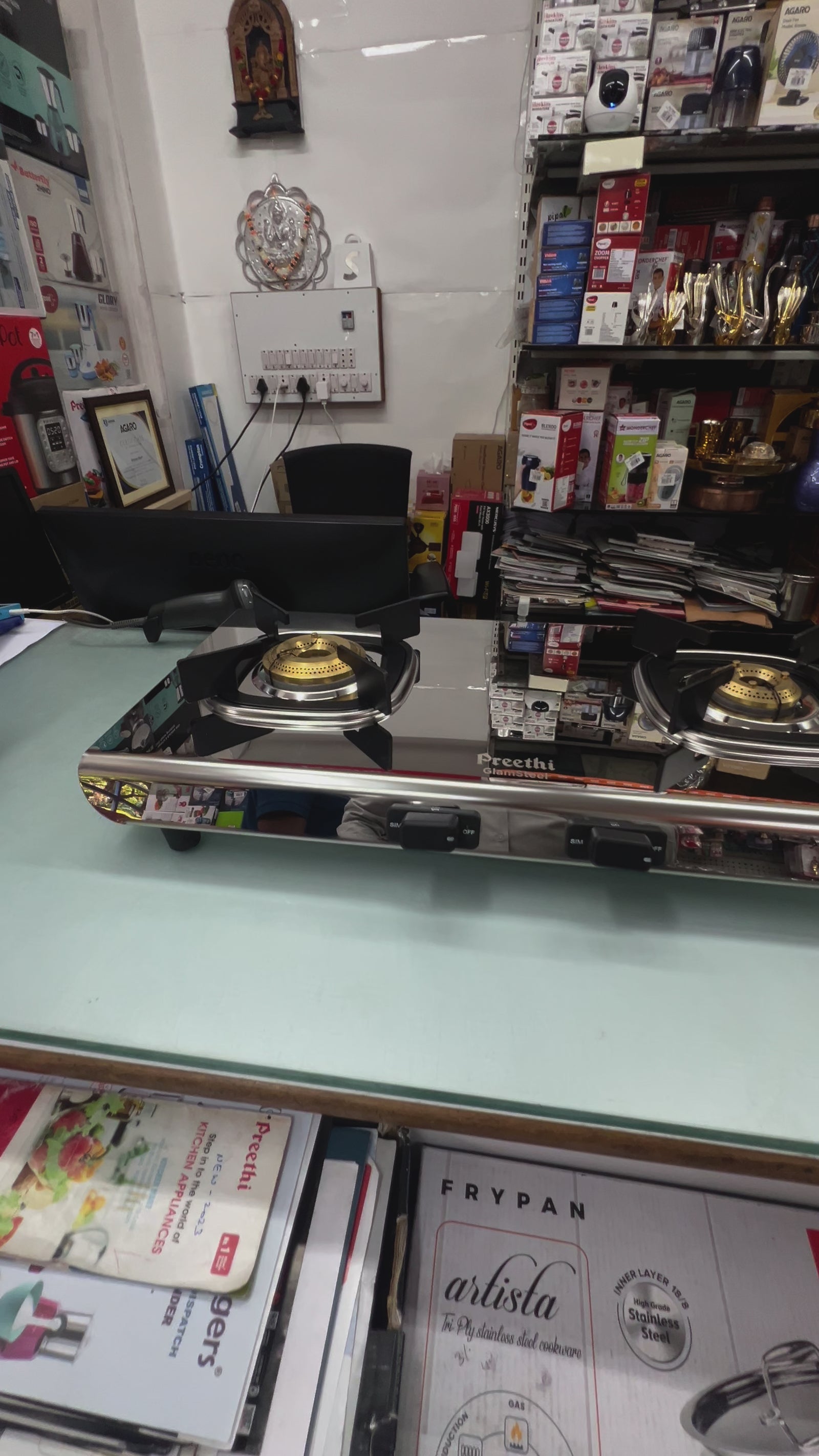 Preethi glamstell 2 burner gas stove video