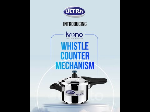 Ultra Krono pressure cooker featuring whistle counter mechanism for precise cooking and convenience.
