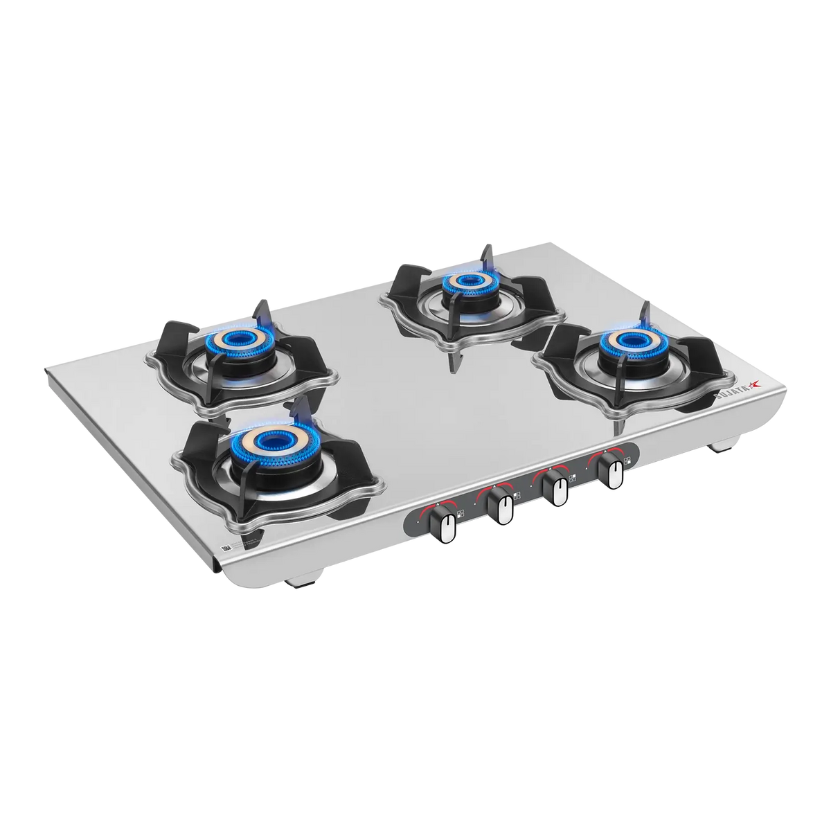 Sujata Sterno 4 Burner Stainless Steel Gas Stove — 2 mm SS Body, SABAF Valve, 9 Year Warranty