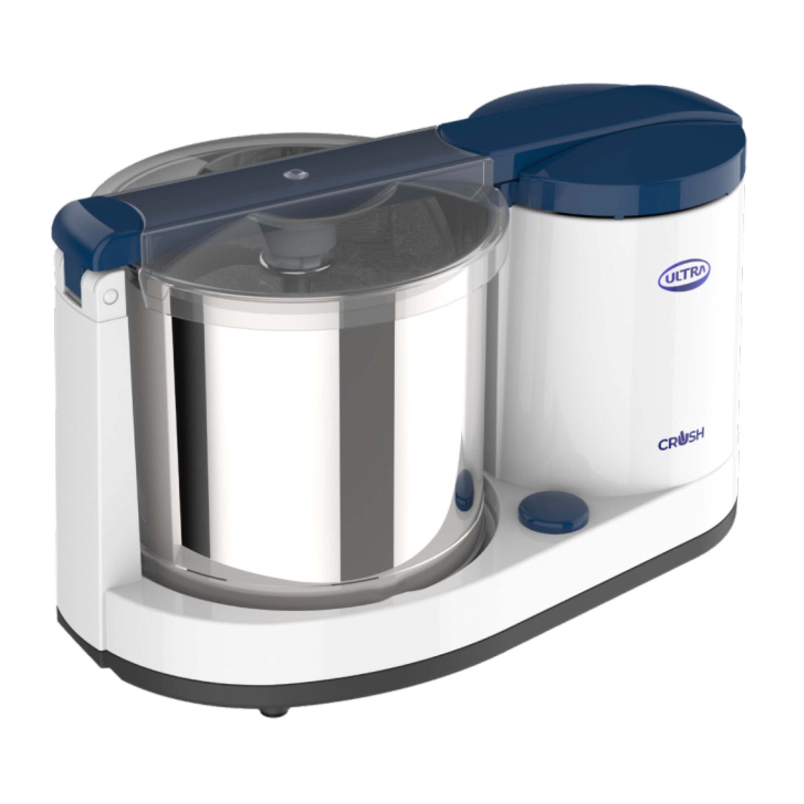 Ultra Crush Table Top Grinder 1.25L with stainless steel drum for efficient home grinding.
