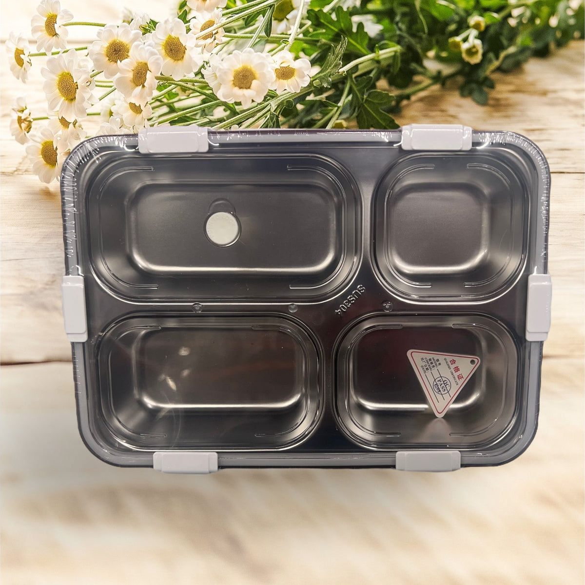 Lunch Box Compartment Stainless Steel with Spoon, for School, Lunch Box for Kids, Lunch Box for School & Office with a Fork, a Spoon and a Pair of Chopsticks