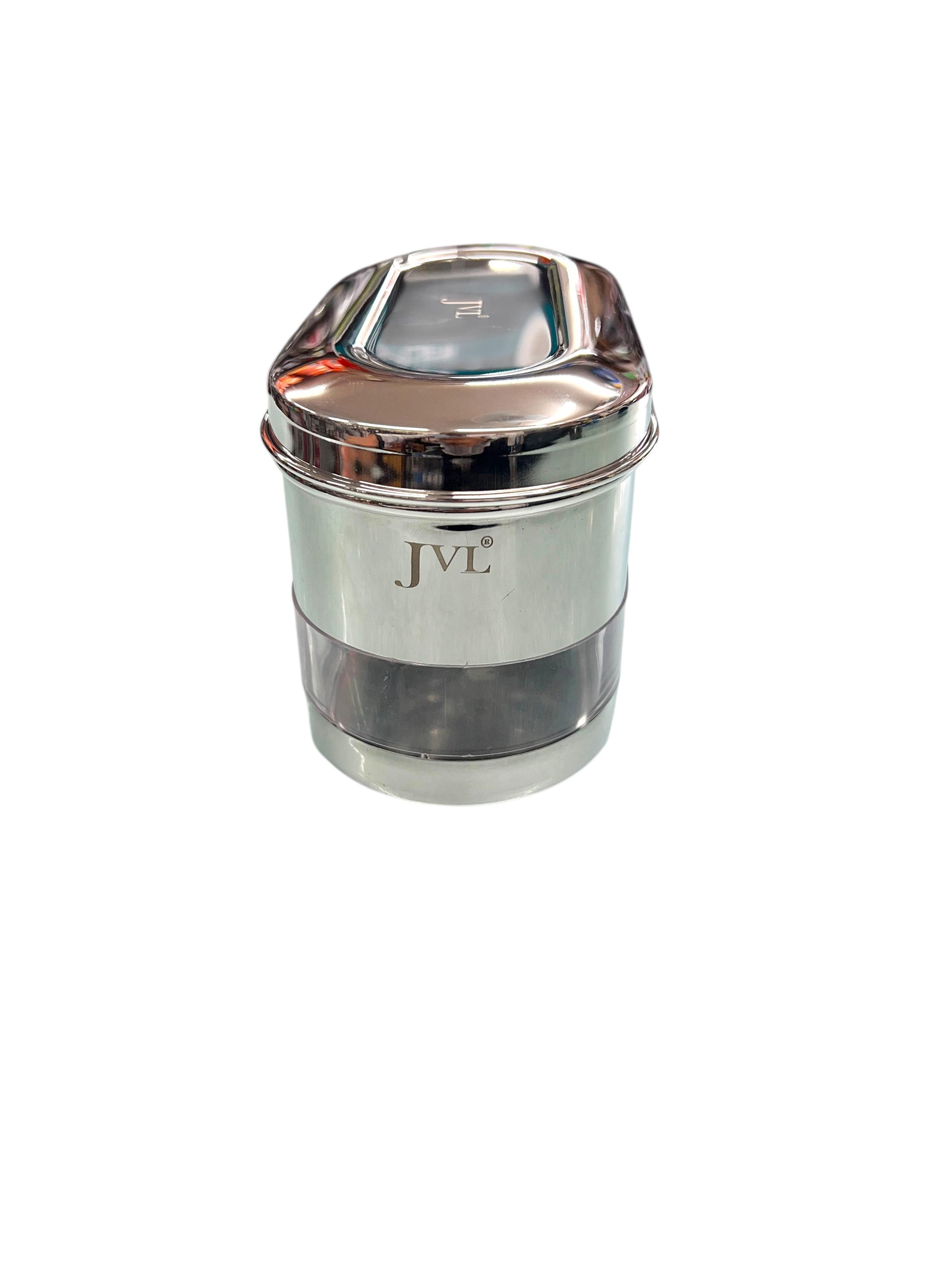 JVL Stainless Steel Capsule Shape Galaxy Clear Canister with Airtight Lid for Dry Storage
