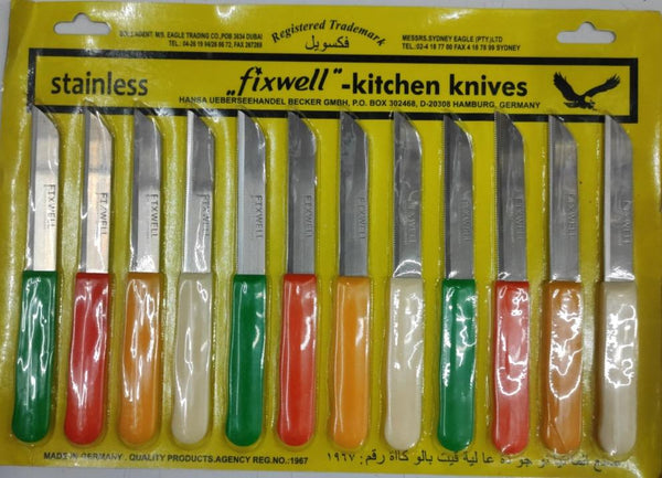 Buy FIXWELL GERMANY STAINLESS STEEL KNIVES (MULTICOLOR) -IDEAL FOR