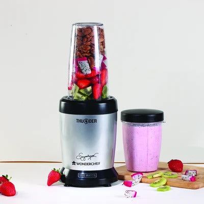 Wonderchef Nutri-Blend Thunder, 1000 W, SS Blades, 2 Unbreakable Jars