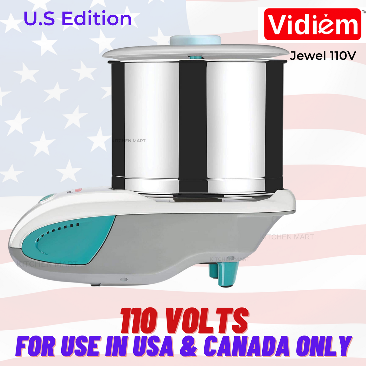 Vidiem Jewel Wet Grinder 110Volts for use in USA &amp; CAnada Only