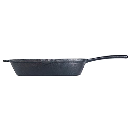 Wonderchef Forza Cast-Iron Grill Pan, Pre-Seasoned Cookware, Induction Friendly, 26cm, 3.8mm