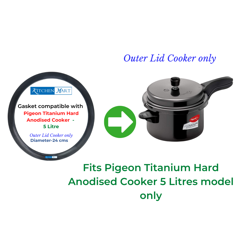 Kitchen Mart Gasket compatible with Pigeon Titanium Hard Anodised Pressure cooker