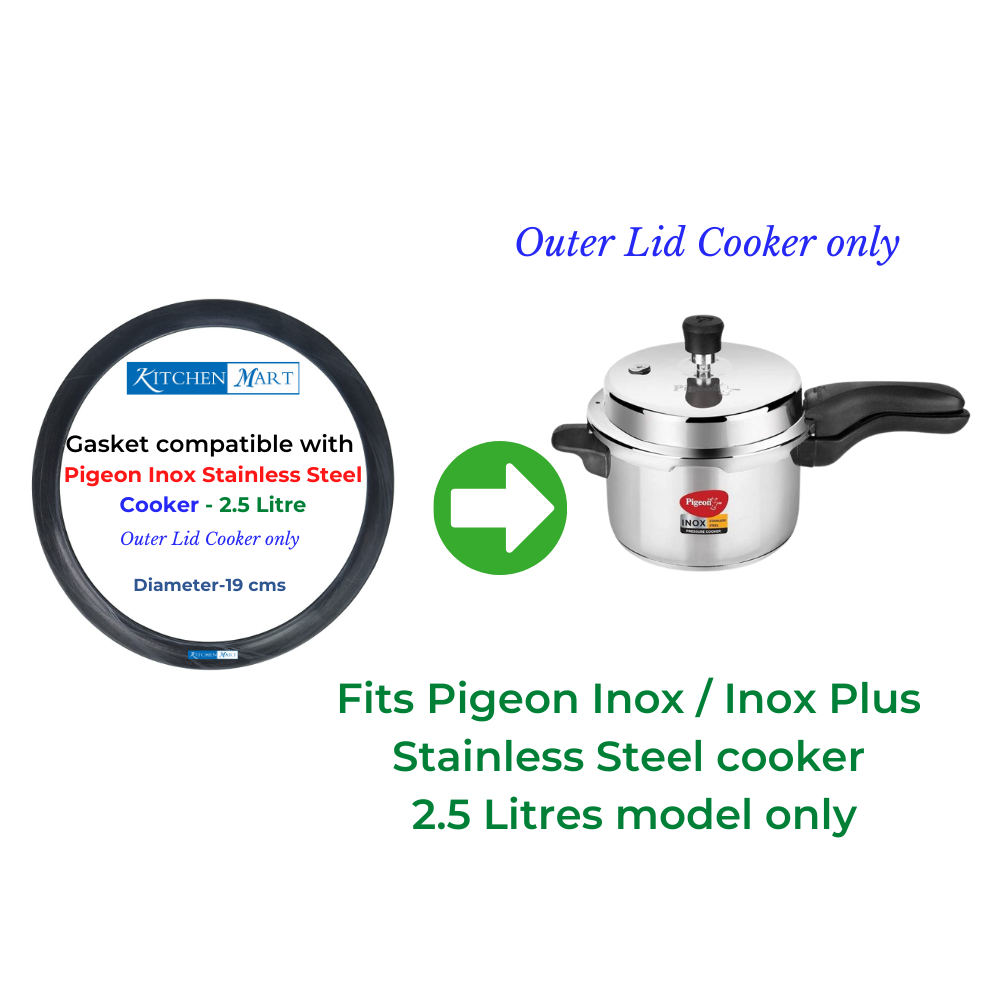 Pigeon Gasket for Inox / Inox Plus Stainless Steel Pressure cooker (Outer Lid) (5 Litres)