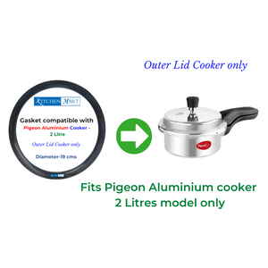 Kitchen Mart Gasket compatible with Pigeon Aluminium Pressure cooker (Outer Lid)