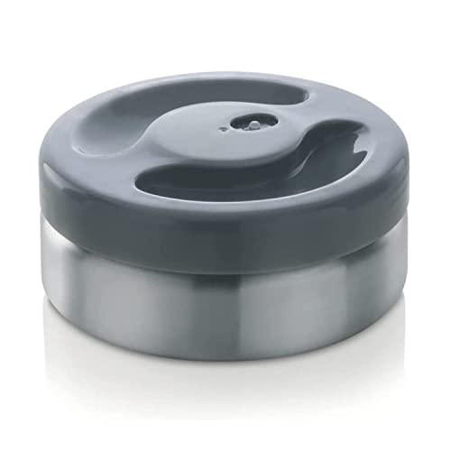 Borosil - Hot-N-Fresh Stainless Steel Insulated Lunch Box, Set of 4 (2pcs 350 ml + 2pcs 420 ml), Grey
