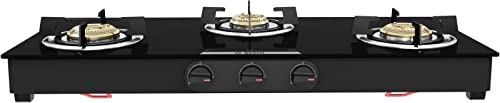 Bosch Glasstop gas stove hob 80 cm 3 Burner (PNW1E6W10I),Manual Ignition,Safety, Reliability, High Efficiency,Life Warranty* on Glass