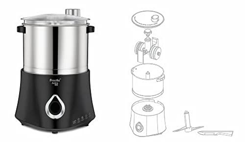 Preethi Astra Expert Table Top Wet Grinder With Food Processor, 2 Liter (Black)