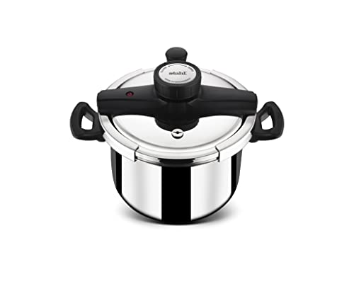 Stahl Triply Stainless Steel Versatil Cooker with Steel and Glass Lid, 5 L