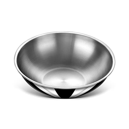 Stahl Triply Stainless Steel Tasla with Lid Artisan 4640, Dia 40 cm, 12.8 L