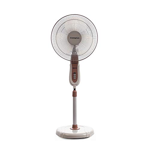 Crompton High Flo Neo 16-inch Pedestal Fan (Coffee Brown)