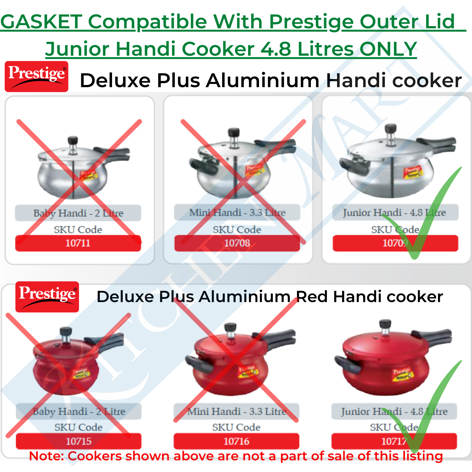 Prestige deluxe plus 3 litre gasket sale