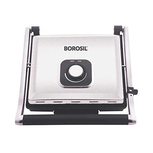 Borosil Super Jumbo 2000-Watt Grill Sandwich Maker, Black