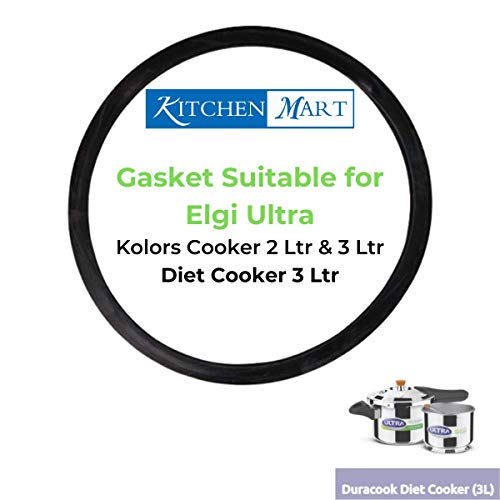 Kitchen Mart Gasket Compatible with Elgi Ultra Pressure cookers Endura Plus 2 LTR and 3Ltr and Endura Plus Handi 3Ltr - 2 pcs