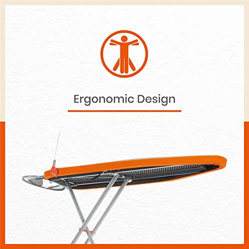 Bathla X-Pres Ace Prime - Foldable Ironing Board with Aluminised Ironing Surface (Silver & Grey)