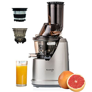 Kuvings B1700 Dark Silver Professional Cold Press Whole Slow Juicer with Smoothie & Sorbet Attachments Included