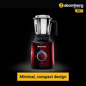 Atomberg MG1 Mixer Grinder with BLDC Motor, Slow Mode & Advanced Safety Features, 3 Jars and Chopper (Red Wine)