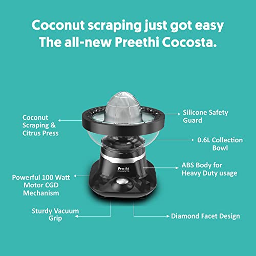 Preethi Cocosta KP001 Coconut Scraper Citrus Juicer