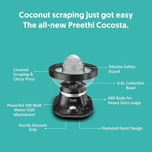 Preethi Cocosta pro KP002 Coconut Scraper & Citrus Juicer