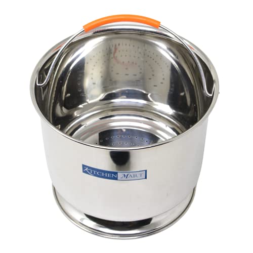 Kitchen Mart Premium Stainless Steel Starch Remover Container for Pressure Cooker (for 5 litres Cooker)