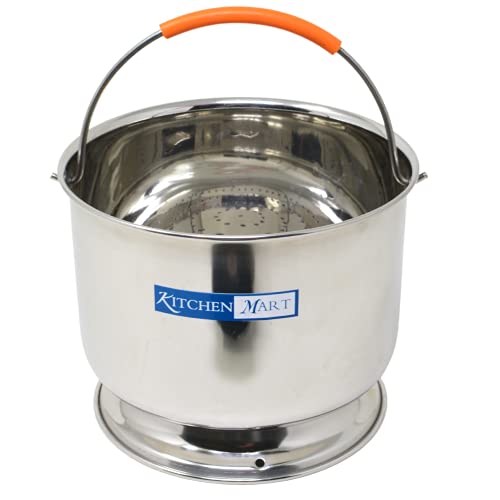 Kitchen Mart Premium Stainless Steel Starch Remover Container for Pressure Cooker (for 3 litres Cooker)